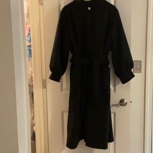OOFWEAR Women’s NEW Black Belted Long Coat size L NWT
